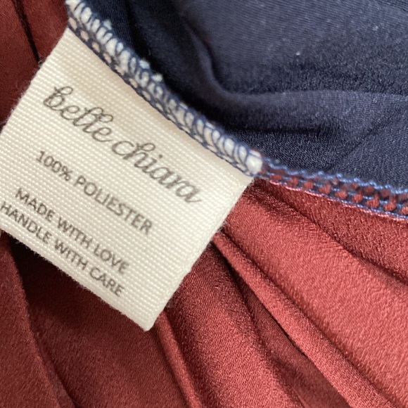 Belle Chiara girls pleated navy midi skirt - Picture 7 of 10